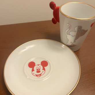 Mickey Minnie Love Türk Kahvesi Fincanı