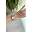 Beyaz kadran silver çelik unisex saat 