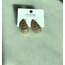 Taşlı bottega model gold küpe