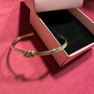 Çift Sıra Gold Düğüm Bileklik