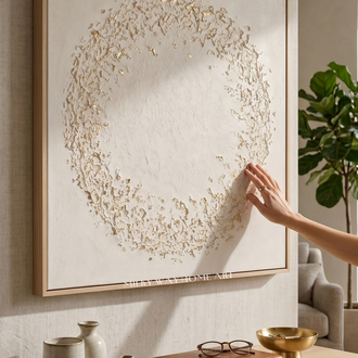 IVORY WREATH RÖLYEF DOKULU TABLO