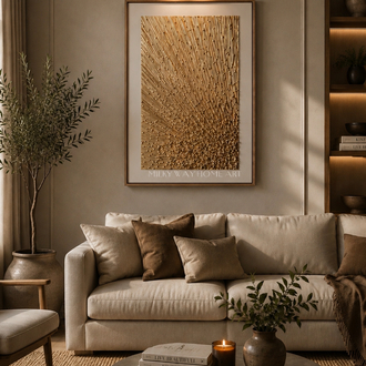 SUNBURST RÖLFEN GOLD DOKULU TABLO