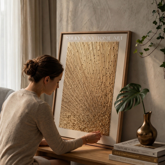 SUNBURST RÖLFEN GOLD DOKULU TABLO