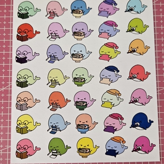 Balina günlük sticker sayfası 