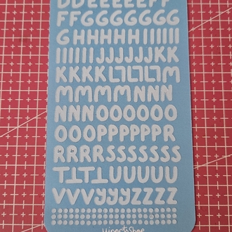 Harf sticker sayfası