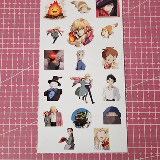 Howl'un yürüyen şatosu sticker sayfası