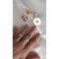 VAN CLEEF BEYAZ SEDEFLİ ÇELIK YÜZÜK