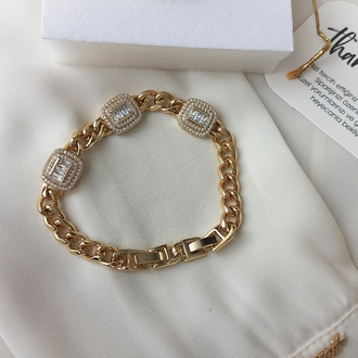 BAGET TAŞLI XUPİNG 14K GURMET BİLEKLİK