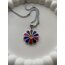 Renkli çiçek kolye (65cm)