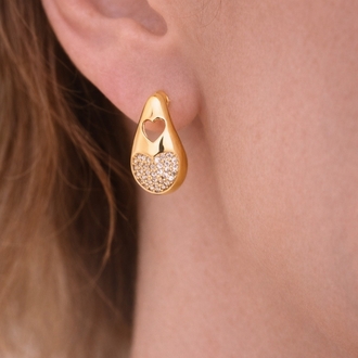 Golden Heart Shine Küpe