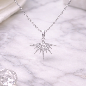 Sunburst Shine Silver Kolye