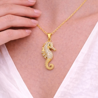 Ocean Pearl Denizatı Gold Kolye