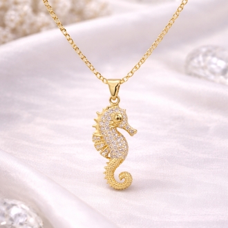 Ocean Pearl Denizatı Gold Kolye