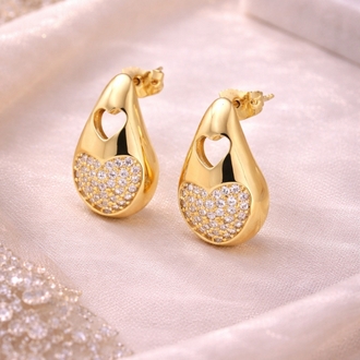 Golden Heart Shine Küpe
