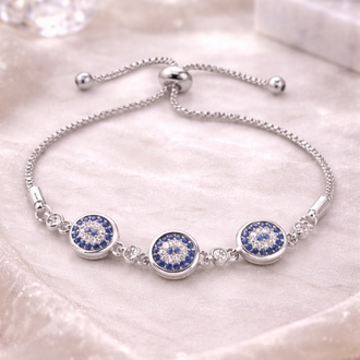 Blue Eye Charm Silver Bileklik VIP
