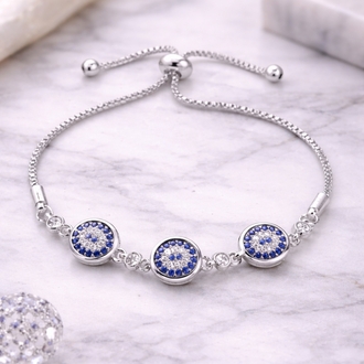 Blue Eye Charm Silver Bileklik VIP