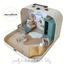 Minidom Travel Dollhouse Kids Room, Çantalı Taşınabilir Bebek Evi Çocuk Odası (Pembe)