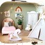 Minidom Travel Dollhouse Girls Room Concept, Çantalı Taşınabilir Bebek Evi, Kız Çocuk Odası