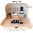 Minidom Travel Dollhouse Kitchen, Çantalı Taşınabilir Bebek Evi, Mutfak Konsept