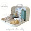 Minidom Travel Dollhouse Kids Room, Çantalı Taşınabilir Bebek Evi Çocuk Odası (Bej)