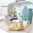 Minidom Travel Dollhouse Kids Room, Çantalı Taşınabilir Bebek Evi Çocuk Odası (Bej)