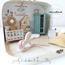 Minidom Travel Dollhouse Kids Room, Çantalı Taşınabilir Bebek Evi Çocuk Odası (Bej)