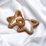 yıldız taşlı gold küpe