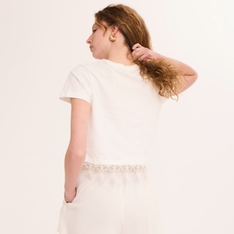 MİA Lace Crop T-shirt