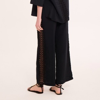 AYDA Dantelli Pantolon / Siyah