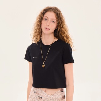 MİA Crop T-shirt / Siyah