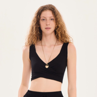 MAYA Kruvaze Crop Bluz
