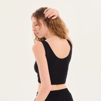 MAYA Kruvaze Crop Bluz