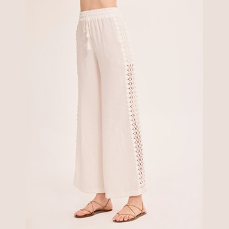 AYDA Dantelli Pantolon /Ekru