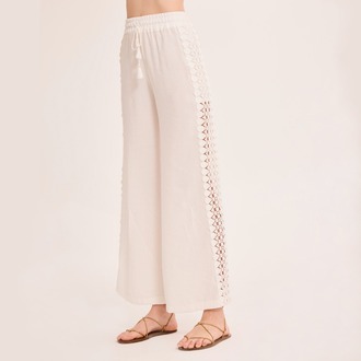 AYDA Dantelli Pantolon / Ekru