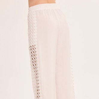 AYDA Dantelli Pantolon /Ekru