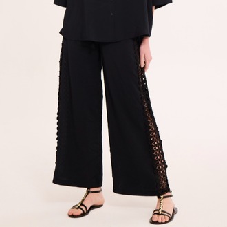 AYDA Dantelli Pantolon / Siyah
