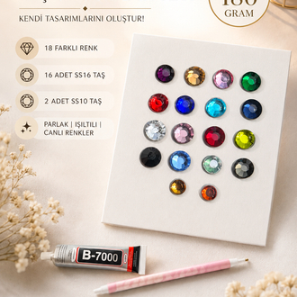 Bedazzling Kit 18 Renk Taşlama Seti