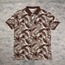 Polo Yaka Çiçek Desenli T-Shirt