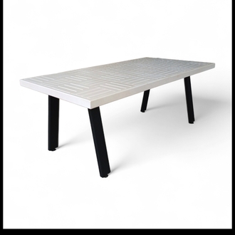 Beyaz Renk Retro tasarım Orta sehpa 120 X 60 cm