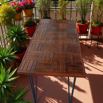 120 x 60 ceviz bahçe Balkon masa