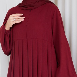 AYROBİN ELBİSE (BORDO)