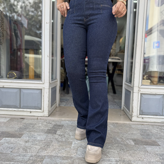 Beli korseli push up İspanyol kot pantolon