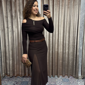 Omuzları dekolteli body