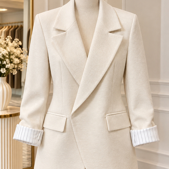 Astarı çizgili blazer ceket
