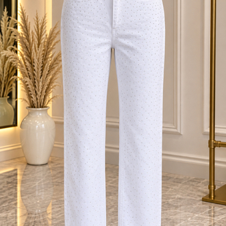 Taşlı Boyfit Kot Pantolon