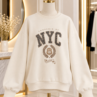 Nyc baskılı sweatshirt 