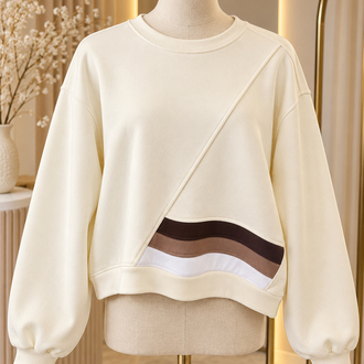 Çizgi detaylı sweatshirt 