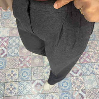 Yüksek bel pens detaylı straight fit pantolon
