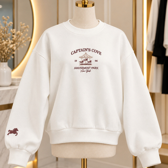 İçi şardonlu baskılı sweatshirt