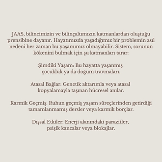 ​ Jean Adrienne Arınma Sistemi (JAAS) - Bireysel Seans 